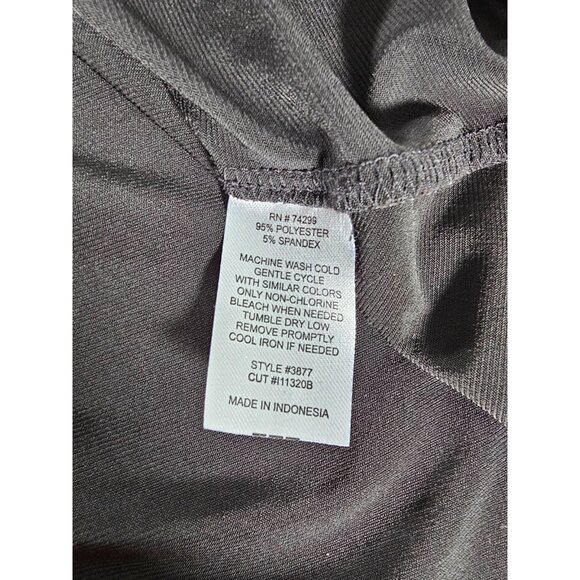 ENFOCUS STUDIO Sleeveless Ruffled Front Collarless Shift Dress-Black-SZ 10 - Picture 8 of 8